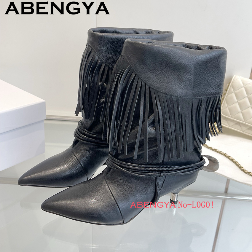 Suede Leather Edge Tassel Desi - Ethnic Fashion Design 评论和价格