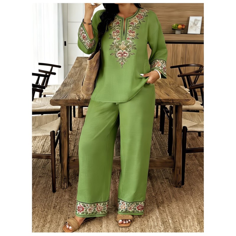 Fashion Retro Printed Long-sle - Ethnic Fashion Women 评论和价格