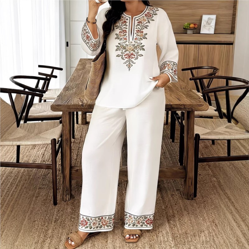 Fashion Retro Printed Long-sle - Ethnic Fashion Women 评论和价格