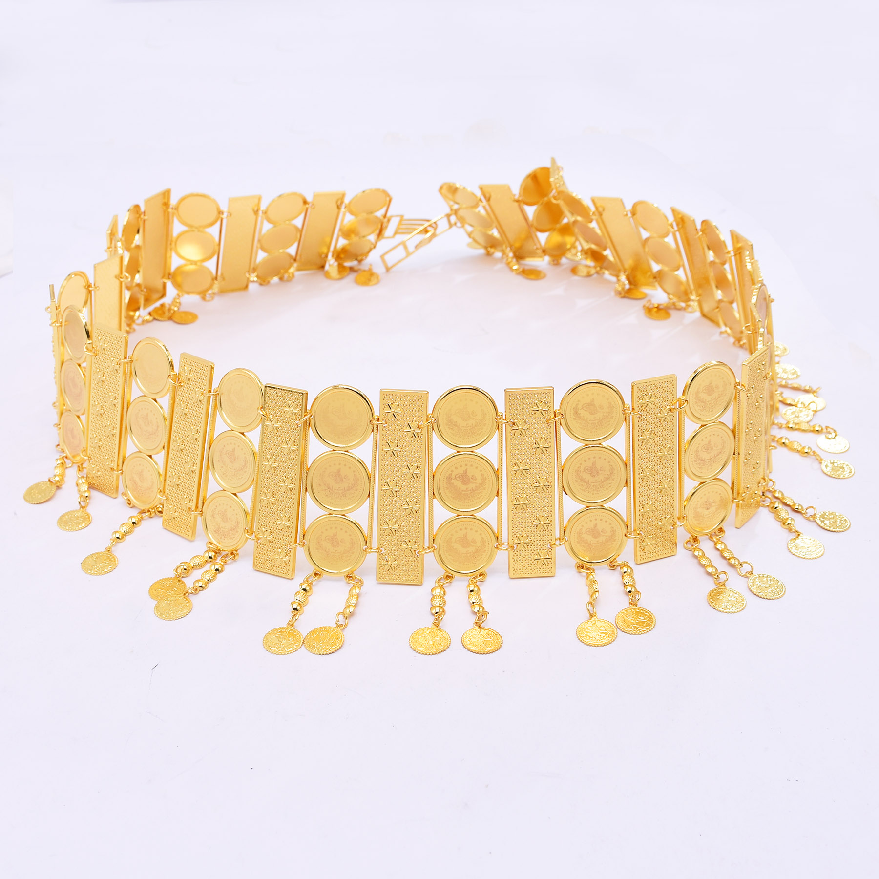 3-Row Wide Coin Tassel Belt Bo - Ethnic Fashion Co In 评论和价格